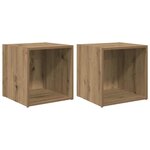 vidaXL Ensemble meuble TV 2 Pièces Chêne artisanal 37 x 35 x 37 5 cm