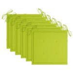 vidaXL Chaises de jardin avec coussins lot de 6 Bois d'acacia massif
