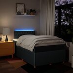 vidaXL Sommier à lattes de lit avec matelas Bleu 120x200 cm Tissu