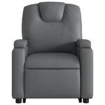 vidaXL Fauteuil inclinable électrique gris similicuir