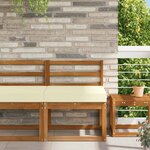 vidaXL Coussin de canapé d'extérieur Crème 60 x 60 x 8 cm Polyester