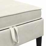 vidaXL Pouf avec Rangement Crème Velours