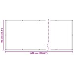 vidaXL Écran de balcon 90 x 600 cm Tissu Oxford Rectangulaire Bordeaux