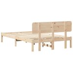 vidaXL Cadre de lit avec tête de lit Naturel 120 x 200 cm Pin massif