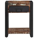 vidaXL Table d'appoint multicolore 40x40x50cm bois récupération massif