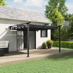 vidaXL Gazebo mural Anthracite 3 x 3 m Acier