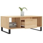 vidaXL Table basse Chêne sonoma 90x50x36 5 cm Bois d'ingénierie
