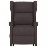 vidaXL Fauteuil de massage Marron foncé Tissu