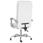 vidaXL Fauteuil de massage inclinable de bureau Blanc Similicuir