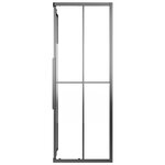 vidaXL Cabine de douche ESG semi-dépoli 80x70x180 cm Noir