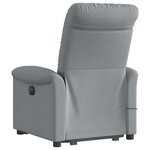 vidaXL Fauteuil inclinable de massage électrique Gris clair Tissu
