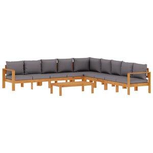 vidaXL Salon de jardin avec coussins 6 Pièces bois d'acacia solide