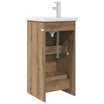 vidaXL Meuble de salle de bain avec évier Chêne artisanal