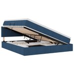 vidaXL Lit avec rangement et matelas Bleu 180 x 200 cm Velours