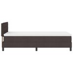 vidaXL Lit à ressorts avec matelas marron foncé 80x200 cm Tissu