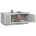 vidaXL Table basse gris béton 102x50x45 cm bois d'ingénierie