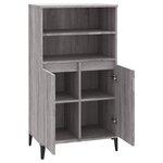 vidaXL Buffet haut Sonoma gris 60x36x110 cm Bois d'ingénierie
