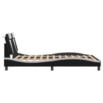 vidaXL Cadre de lit avec LED sans matelas noir et blanc 140x200 cm