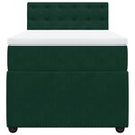 vidaXL Sommier à lattes de lit et matelas Vert foncé 80x200 cm Velours