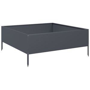 vidaXL Lit surélevé de jardin anthracite 100x100x25 cm acier