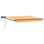 vidaXL Store rétractable manuel avec LEDs Sable