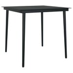 vidaXL Ensemble à manger jardin 5Pièces marron poly rotin verre