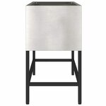 vidaXL Bac de jardin surélevé Argent 60 x 26 x 45 cm Acier inoxydable