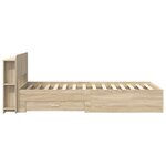 vidaXL Cadre de lit avec rangement Chêne Sonoma 75 x 190 cm
