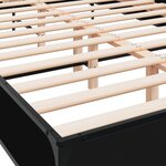 vidaXL Cadre de lit sans matelas noir 150x200 cm