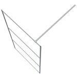 vidaXL Paroi de douche Argenté 100x195 cm Verre ESG transparent