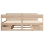 vidaXL Cadre de lit sans matelas 200x200 cm bois massif de pin