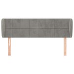 vidaXL Tête de lit avec oreilles Gris clair 147x23x78/88 cm Velours