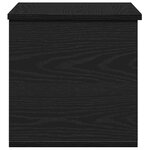 Boîte de rangement vidaXL avec couvercle en chêne noir 60x35x35 cm en bois d'ingénierie