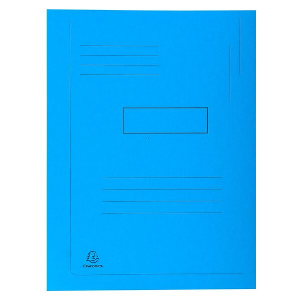 Chemise Imprimée À 2 Rabats Forever® 290g/m2 - 24x32cm - Bleu Vif - X 50 - Exacompta