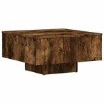vidaXL Table basse Chêne fumé 60x60x31 5 cm Bois d'ingénierie