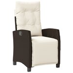 vidaXL Ensemble à manger de jardin et coussins 7 Pièces marron rotin