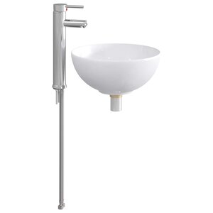 vidaXL Lavabo de salle de bains Chrome 32 x 32 x 13 cm métal