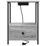 vidaXL Cabinet de chevet avec tiroir 2 Pièces Gris Sonoma 42 x 41 x 56 cm