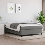 vidaXL Cadre de lit sans matelas gris foncé 140x190 cm tissu