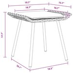 vidaXL Tabouret de Jardin 2 Pièces Marron 50 x 40 x 45cm Polyester
