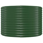 vidaXL Lit surélevé de jardin Acier enduit de poudre 396x100x68cm Vert