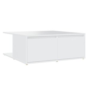 vidaXL Table basse blanc 80x80x31 cm bois d'ingénierie