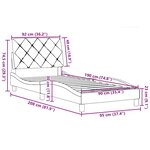vidaXL Cadre de lit sans matelas bleu 90x190 cm tissu
