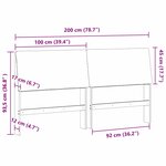 vidaXL Tête de lit capitonnée Gris foncé 200 cm Pin massif