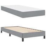 vidaXL Lit à ressorts avec matelas Gris clair 90 x 200 cm tissu
