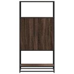 vidaXL Buffet haut chêne marron 68x35x139 cm bois d'ingénierie métal
