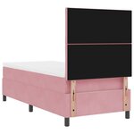 vidaXL Lit à ressorts avec matelas Rose 90 x 200 cm Velours