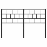 vidaXL Tête de lit métal noir 135 cm