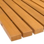 vidaXL Tapis de bain Marron 100 x 60 cm Bois d'Acacia Massif