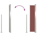 vidaXL Auvent latéral rétractable 140 x 300 cm Marron